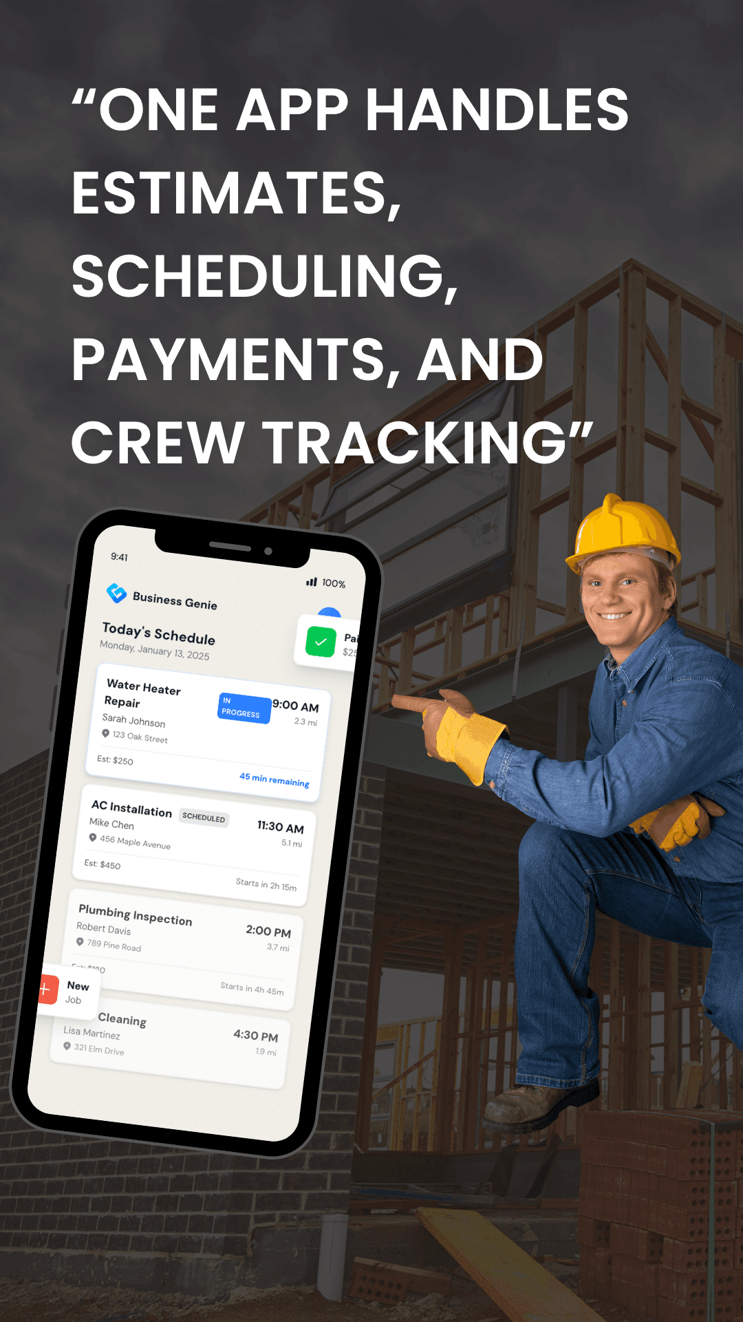 California contractor software dashboard