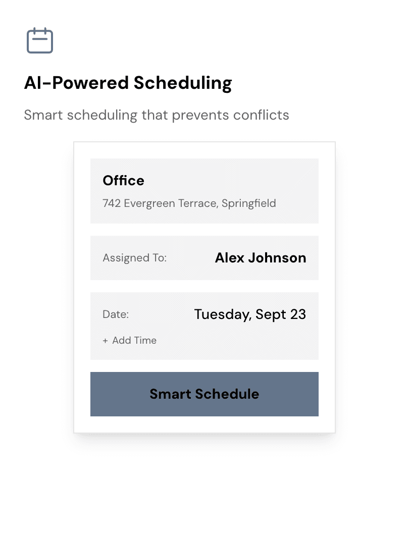 Smart schedule, zero conflicts